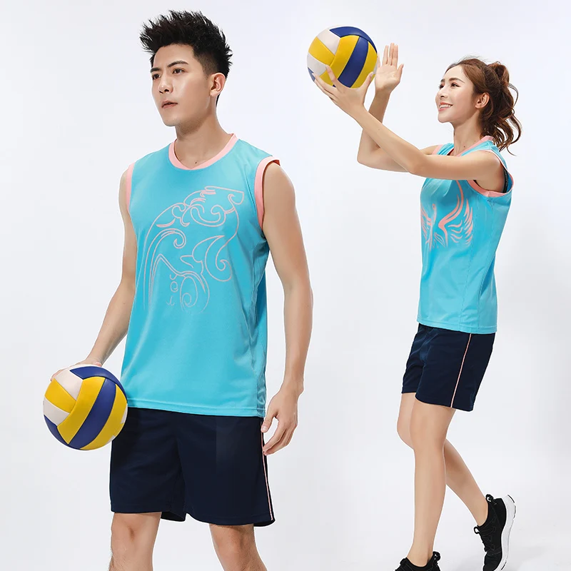 Mens Volleyball Uniforms Shirt Sleeveless T Shirts Men Badminton Shirt Table Tennis Set Team Running Sport Fitness Suit