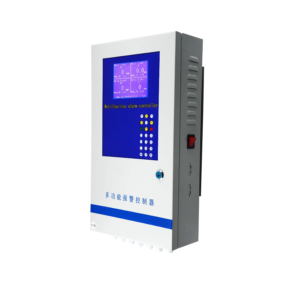 

Wall mounted 16 channels LPG NOx HCHO gas detector use LCD alarm control panel