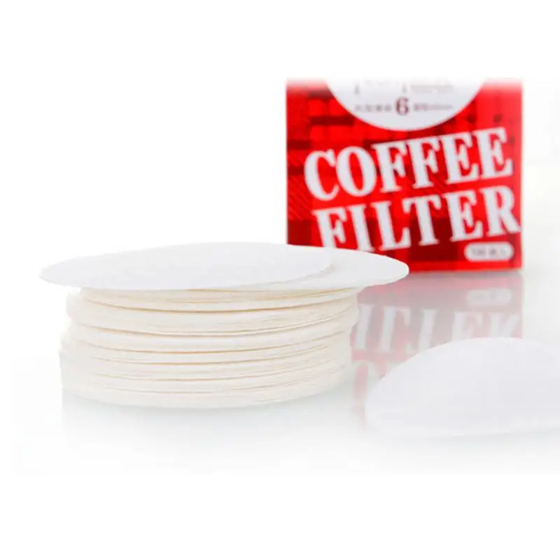 

100Pcs Round Coffee Filter Paper 60mm Replacement Coffee Maker Filters For Mocha Pot Coffee Brewing Accessories