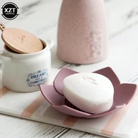 Newest Soap Box Lotus Shape Non-slip Portable Silicone for Draining Soap Tray Draining Soap Dish Kitchen Bathroom Accessories 2