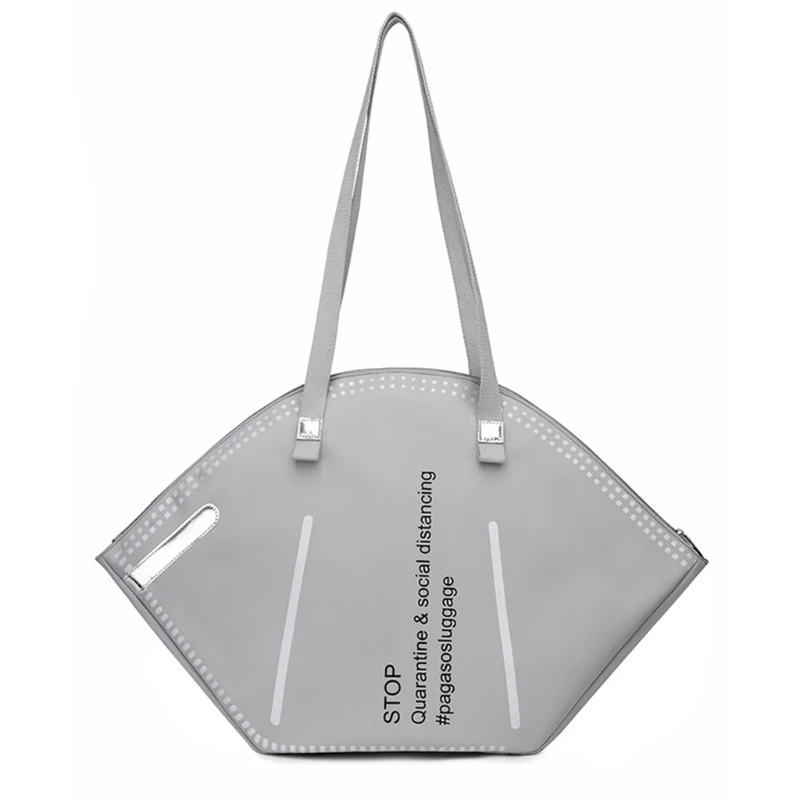 Fashion Women Large Mask Shopping Tote Bag Casual Daily Shoulder Handbag Home Storage Grocery Bags for Girls Lady
