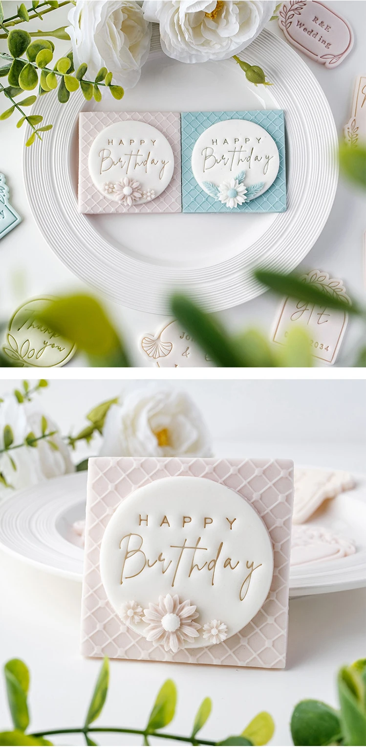 Description Picture 3 of itemWedding Blessing Frame Fondant Biscuit Mold Holiday Dessert Cake Decoration Border Cookie Cutter Stamp Accessories Baking Tool