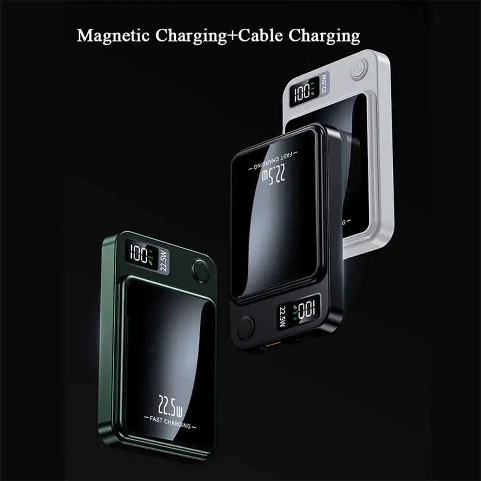 

10000mAh Wireless Fast Charger For Magsafe Magnetic Power Bank Portable External Auxiliary Battery For iPhone Xiaomi Samsung
