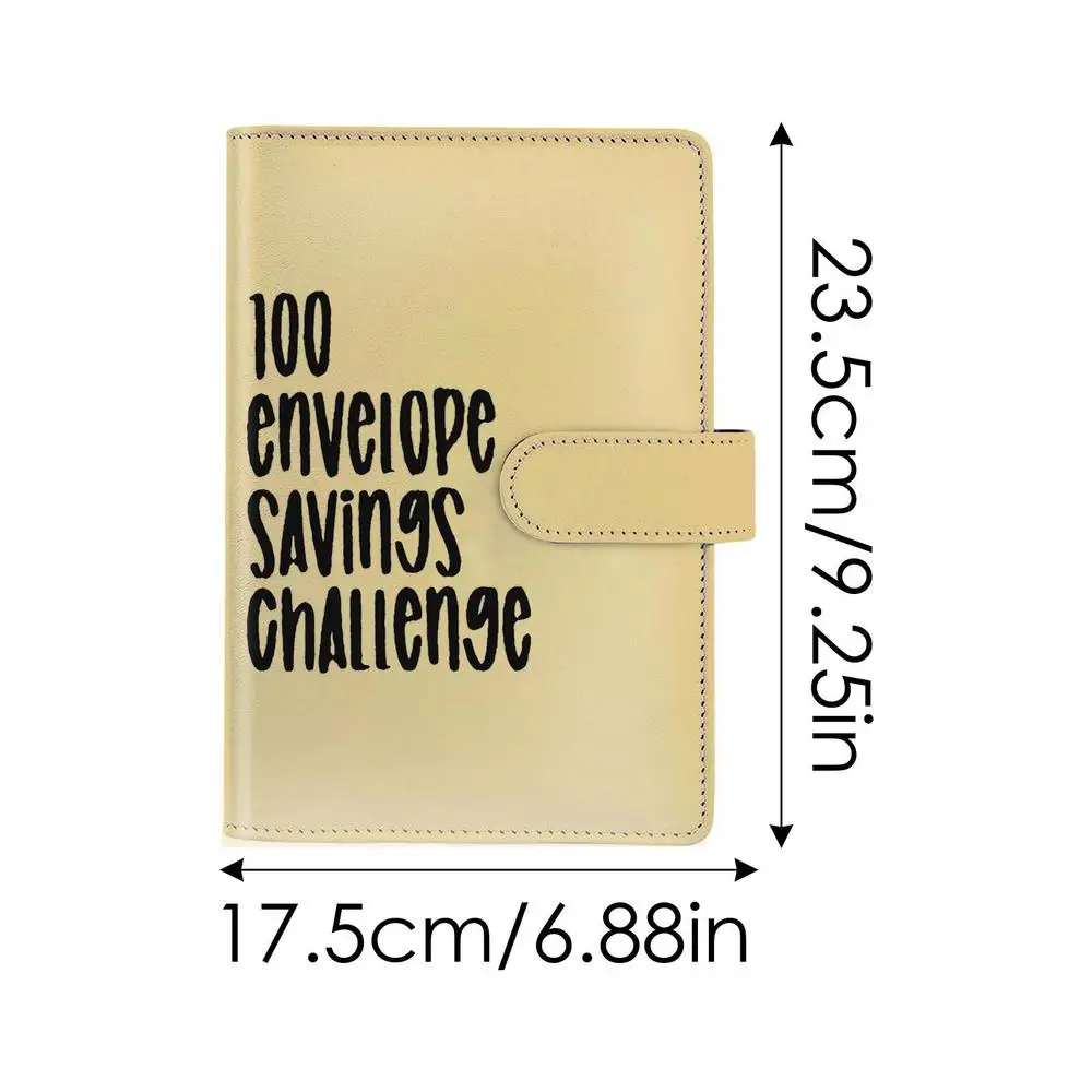 Carpeta de ahorro de dinero A5, 100 sobres, desafío para ahorrar dinero,  forma fácil y divertida de ahorrar $5.050, carpeta de ahorro de 52 semanas  - AliExpress