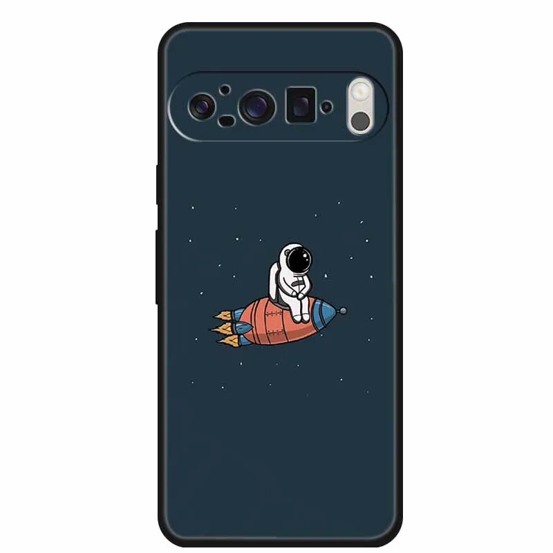 Space-Themed Soft Silicone TPU Phone Case - Astronaut Design
