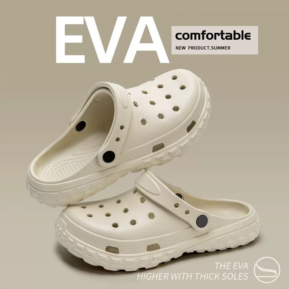 Summer Hollow Out Closed Toe Non-slip Sandals Soft Bottom SandalsMen Lightweight Thick-soled Garden Shoes