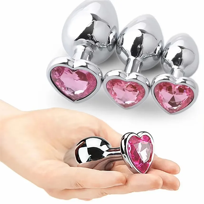 Edelstahl Metall Sex Butt Plug für Anfänger Sex Spielzeug Anal Spielzeug Erwachsene Spiel Masturbator Anal Plug Diamant Expander Stopper 1