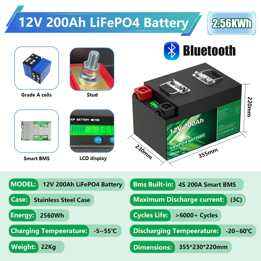 Batteria Al Litio Liontron LiFePO4 Smart BMS Marine Con Monitoraggio Bluetooth 12,8 V 55 Ah 430717 - Foto 5