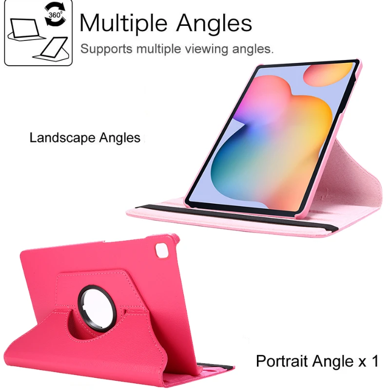 For Samsung Galaxy Tab S6 Lite 10.4 Sm-P610 Sm-P615 Case 360 Degree Rotating P610 P615 Cover Pu Leather Smart Tablet Shell Funda