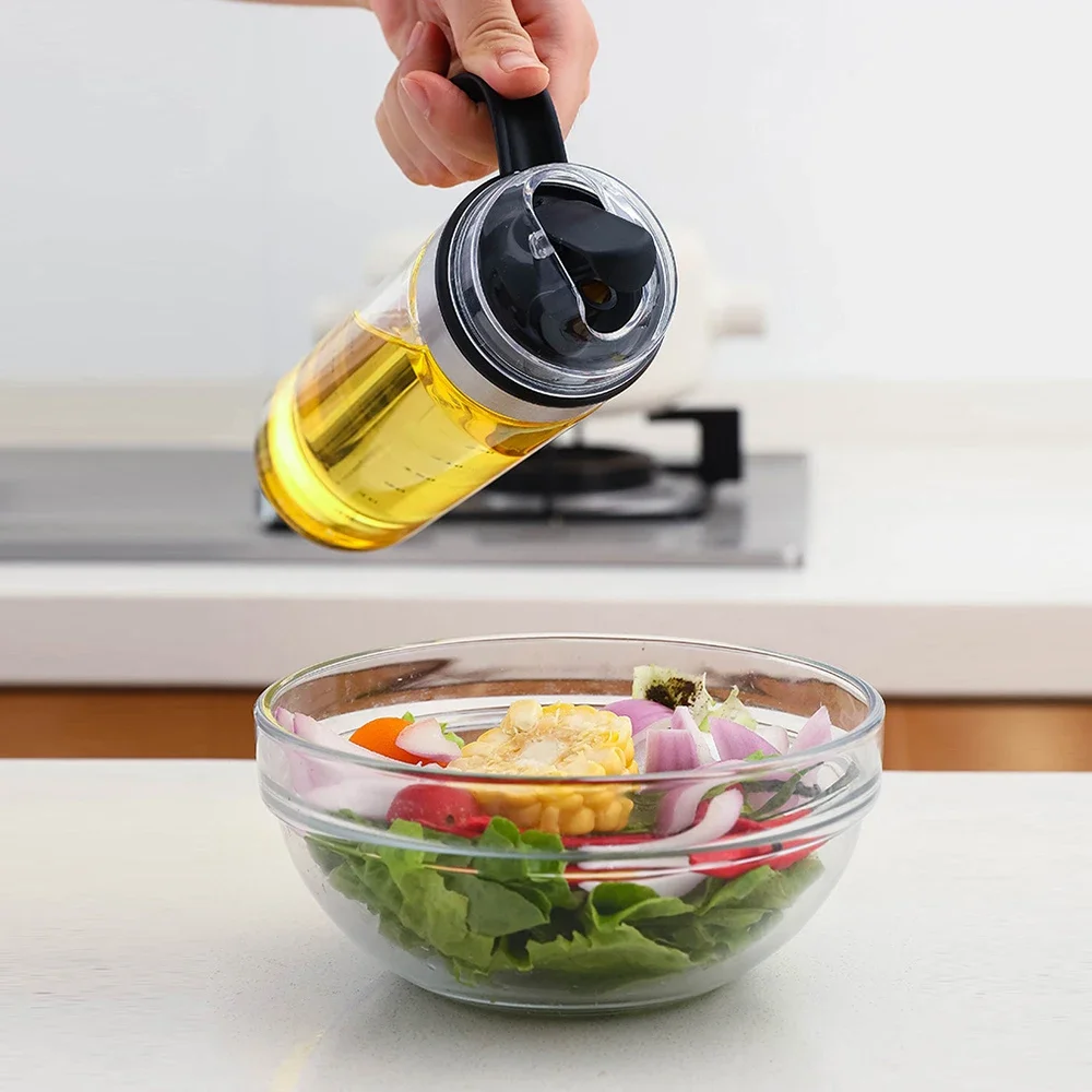 2PCS Oil Dispenser Sauce Bottle Glass Storage Bottles Spice Glass Oil Spray Vinegar Cooking Seasoning Bottle  Kitchen Tools