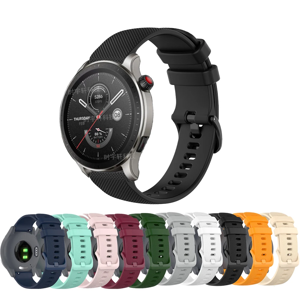 

Ремешок GTR4 для смарт-часов Huami Amazfit GTR 4, браслет для Amazfit Pace/ Stratos/GTR 3 Pro/2/2e/47 мм, 22 мм