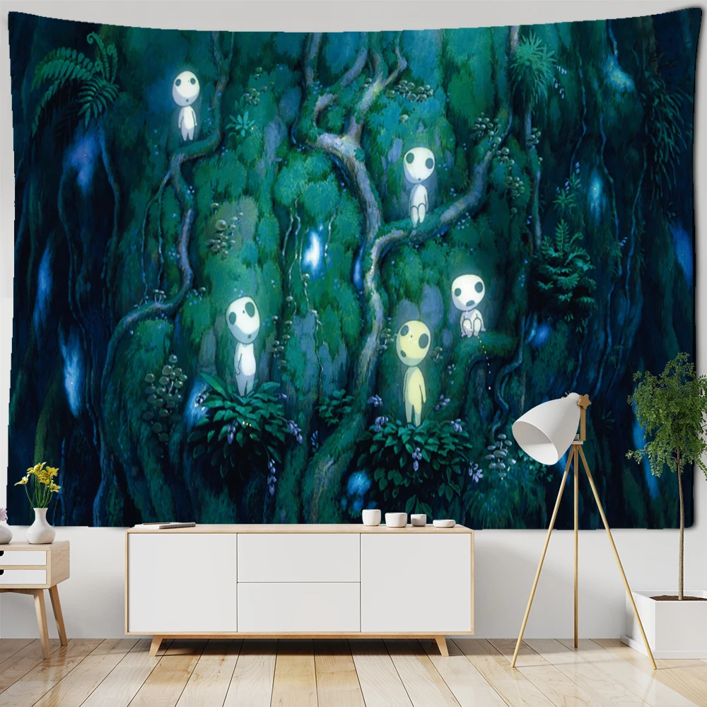 Retro Cute Skeleton Tapestry Ancient Animal Psychedelic Witchcraft Wall Hanging Bohemian Room Dorm Decor tapestry decorations