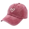 Casquette Homme Spring/Summer Hat Female Embroidered Peach Heart Wash Denim Baseball Hat Casual Korean Version Thin Gorras 6