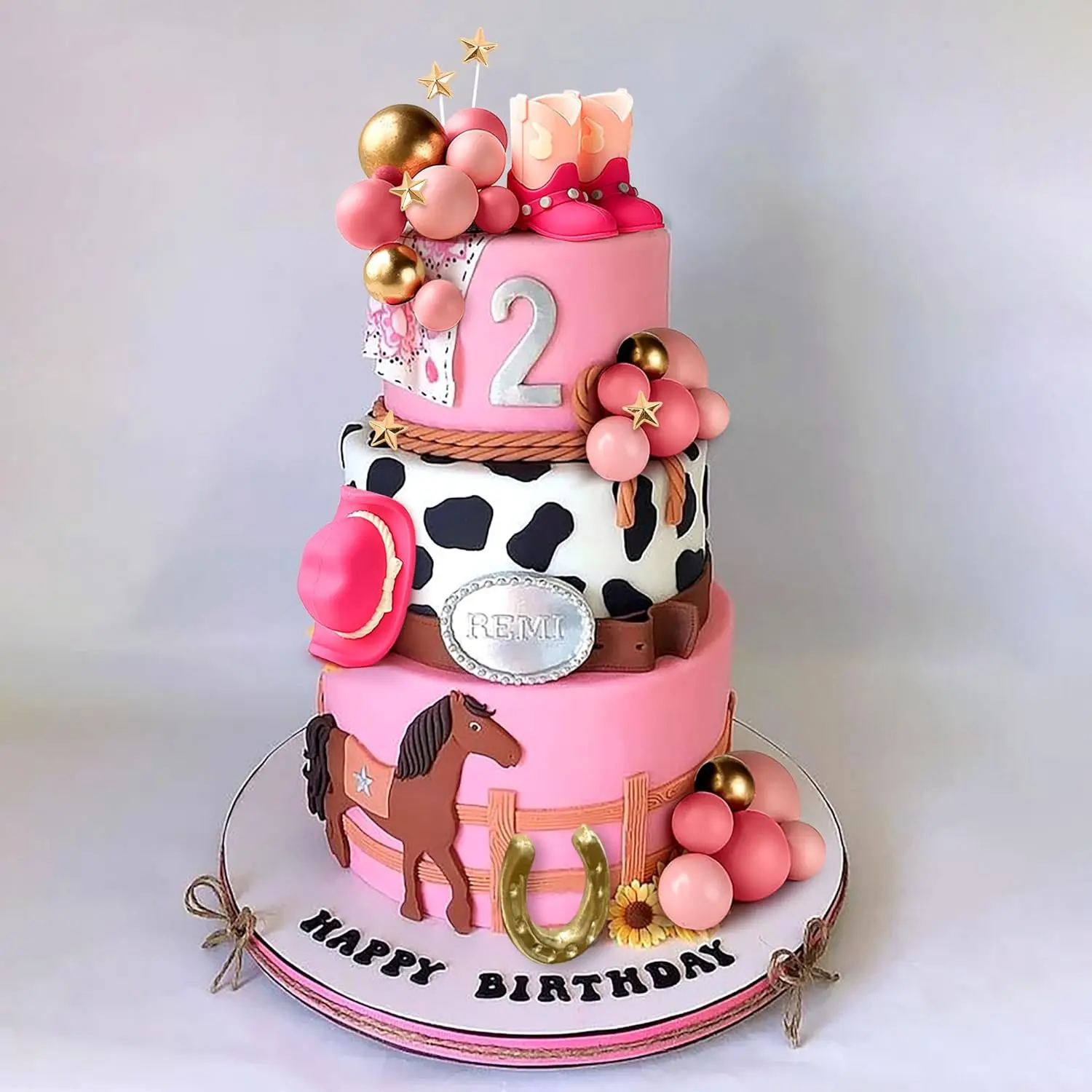 Set 17 Decorazioni Per Torte Cowboy – Cappelli E Stivali Western, Palline Colorate Per Compleanni E Feste A Tema, Topper Riutilizzabili