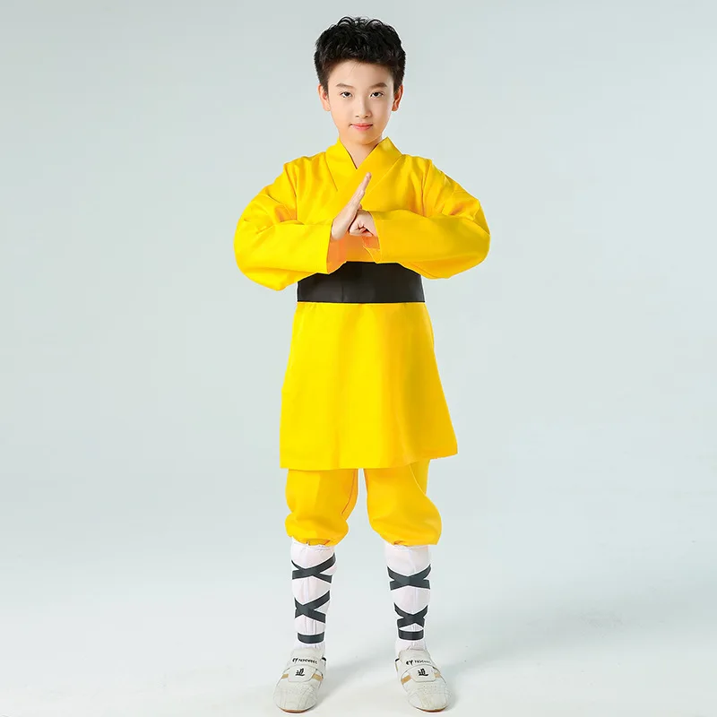 Martial arts clothing kids Shaolin Wushu exercise clothes Chinese ethnic wear suit youngster martial arts performance practice costume