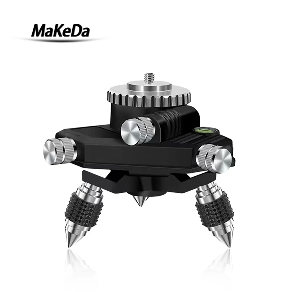Laser Level Tripod MaKeDa Adjustable Rotation Laser Level Metal Tripod Bracket 360 Rotation Base for 1/4 inch