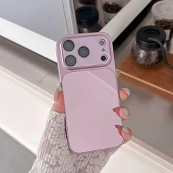 Premium Mirror Style Lens Protection Phone Case - All - Inclusive Design with Enhanced Durability - iPhone 15 (Purple)