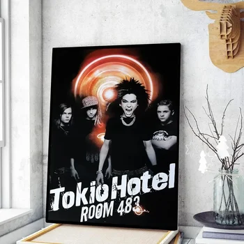 Poster di pittura su tela estetica Tokio Hotel Band Poster Poster di film Immagini di arte della parete per la decorazione del soggiorno