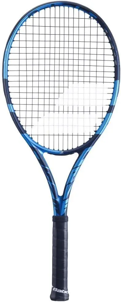 Pure Drive Tennis Racquet (10th Gen)-Strung with 16g White Gut at Mid-Range Tension