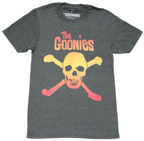 The Goonies Nuova Maglietta Per Adulti Willy Skull E Crossbones Colore Dissolvenza Immagine Maniche Lunghe O Corte