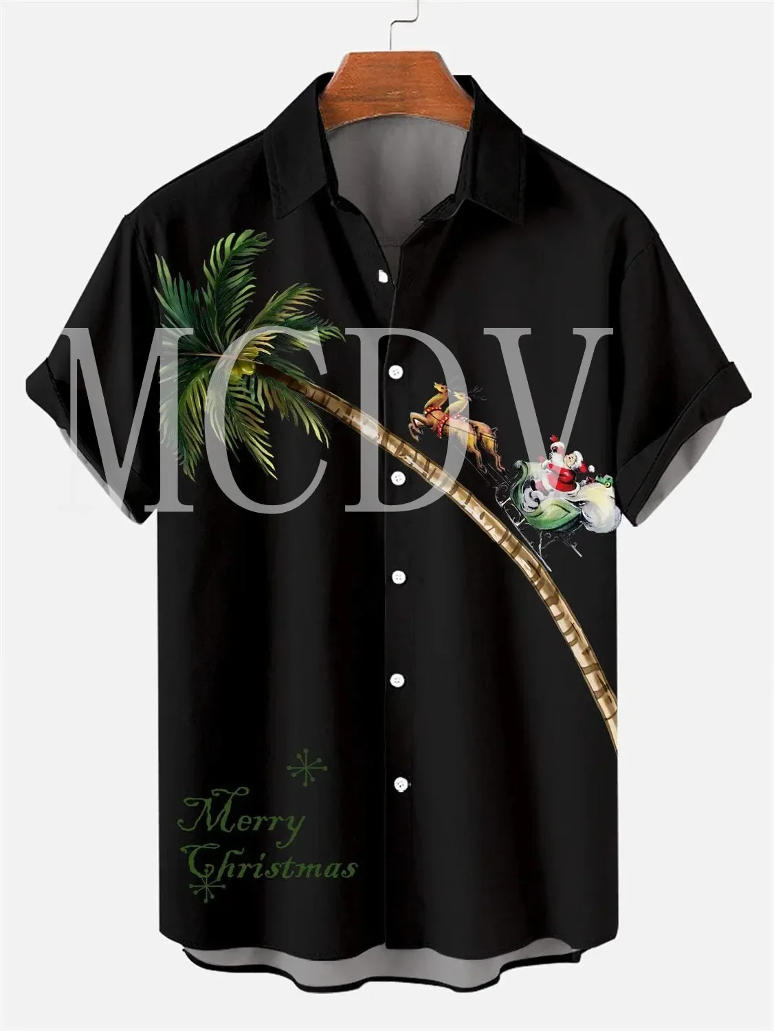 

Christmas Coconut Elk 3D All Over Printed Hawaiian Shirt Men For Women Casual Breathable Hawaiian Short Sleeve Shirt