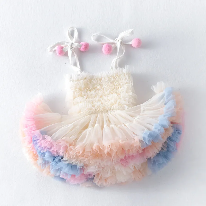 Baby Girl Dress Fluffy Mesh Halter TUTU Cake Dress Birthdays Clothes for Girls girls dress baby girl dress