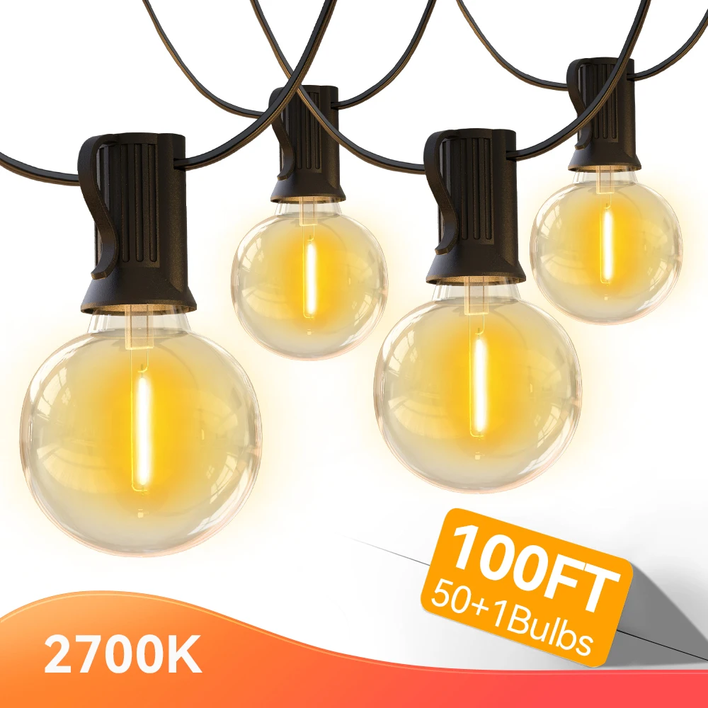 G40 Led Outdoor Light Garlands Waterproof Bulbs Chain Fairy Light 30M Street Garlands String for Wedding Garden Decoration led string lights led lights string lights