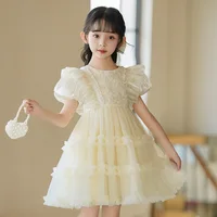 Robe de princesse pour filles, nouveau style d'été, robe d'anniversaire pour petite fille, robe Lolita à la mode pour enfants, robe à manches courtes 1
