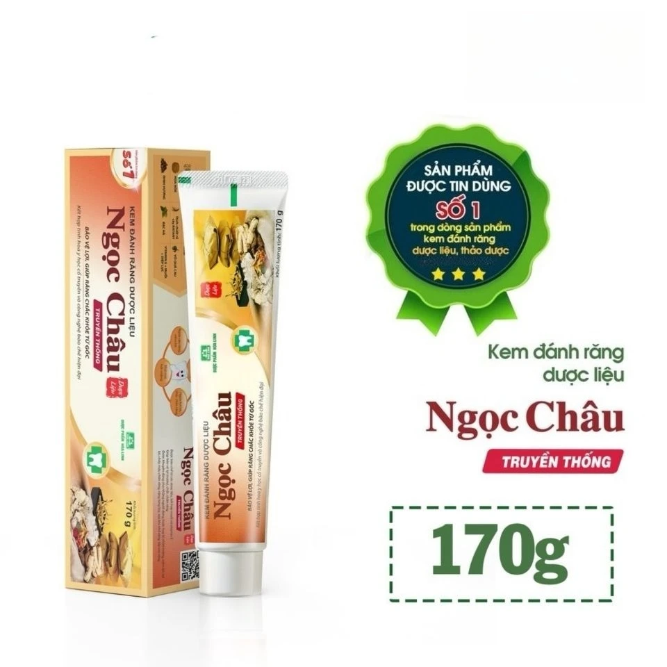 Kem Danh Rang Duoc Lieu Ngoc Chau הגנת החניכיים של וייטנאם משחת שיניים מקלה על נפיחות וכאבים נוסחה עדינה לשיניים רגישות