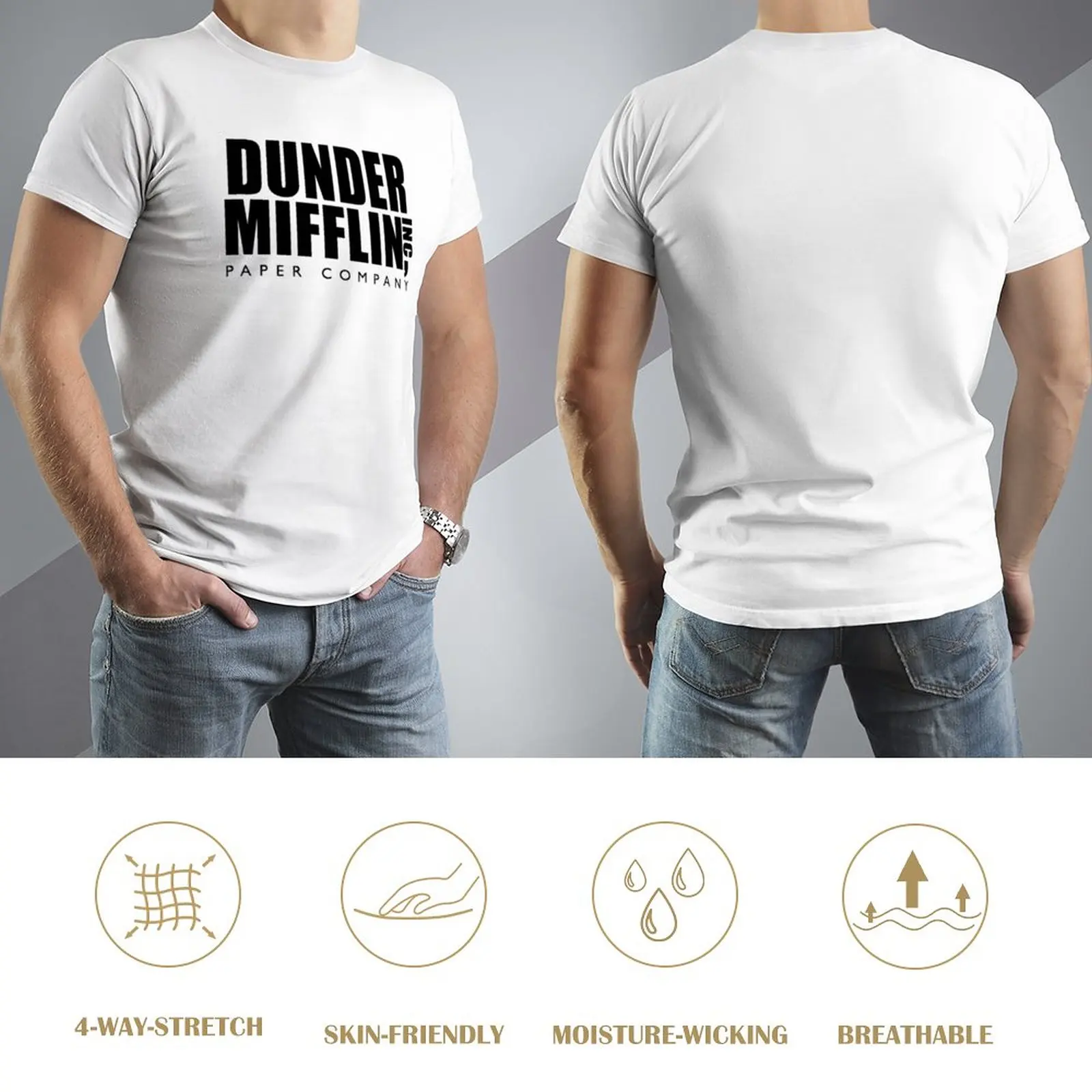 Camiseta de manga corta para hombre, camisa de papel de The Office Show Dunder  Mifflin, cuello redondo, ropa de calle, 2021 - AliExpress