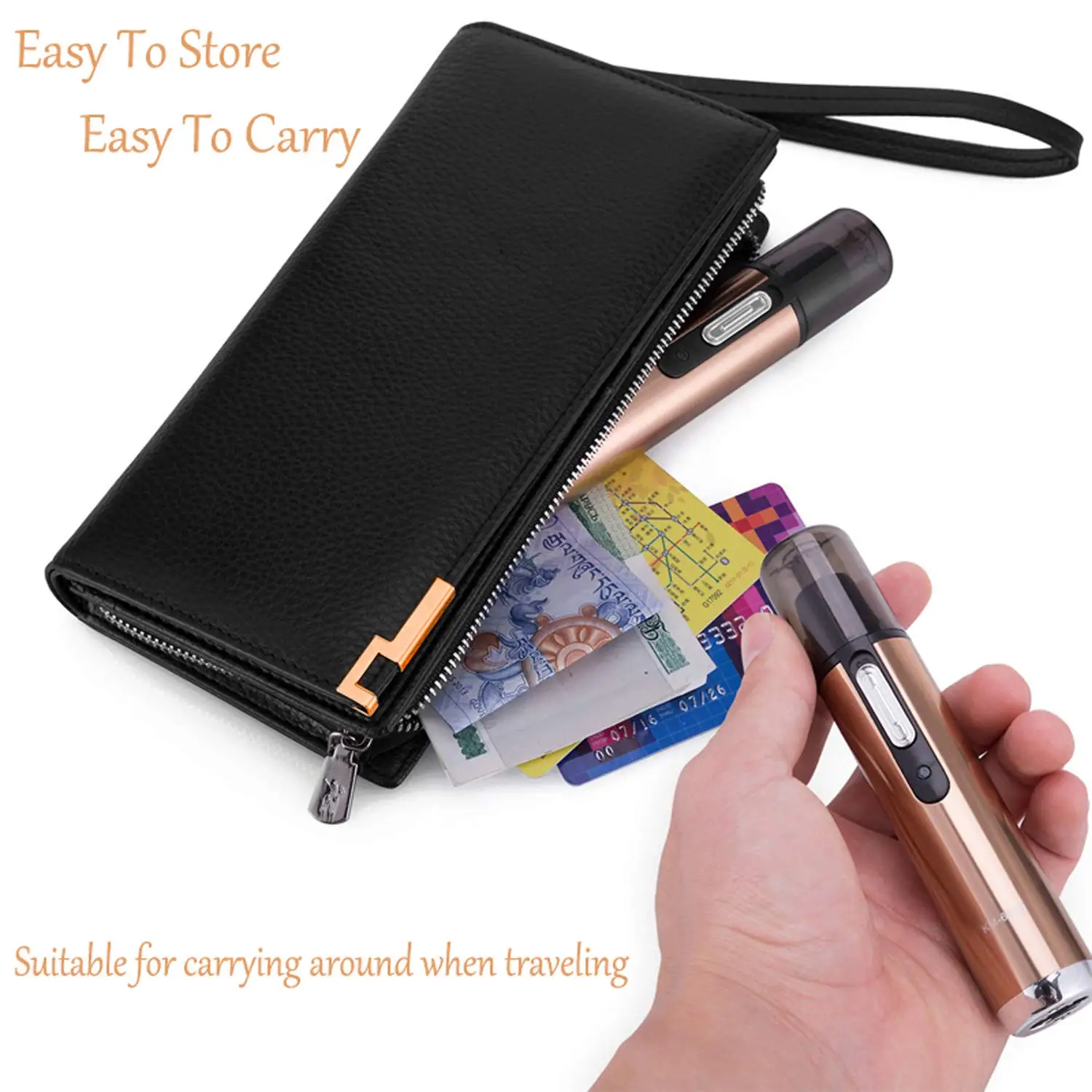 Kemei KM-6619 Nose Hair Cleaner Modern Design Portable Safety Rechargeable Personal Nose Ear Hair Removal Trimmer Home Travel 5