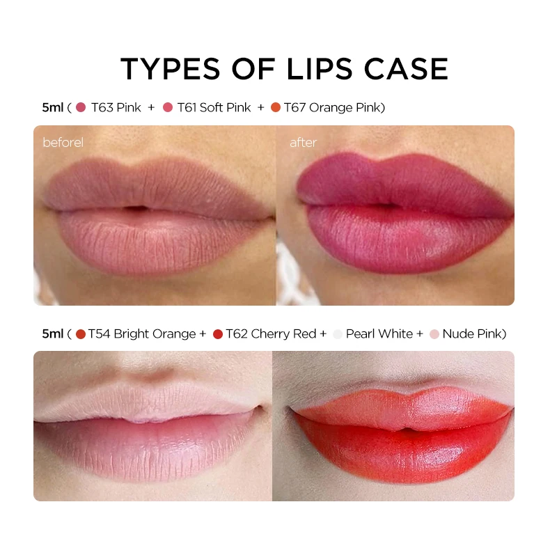 Vibrant 14-Color Permanent Makeup Pigment Set for Lips, Eyebrows, & Eyeliners