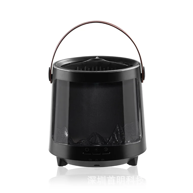 Flame Aurora Essential Oil Diffuser Humidifier 7 Color LED Aromatherapy Lamp USB