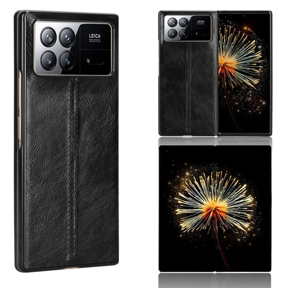 Per Xiaomi Mix Fold 3 Custodia Sutura Pu Leather Pc Hard Back Protection Cover Per Telefono Fundas