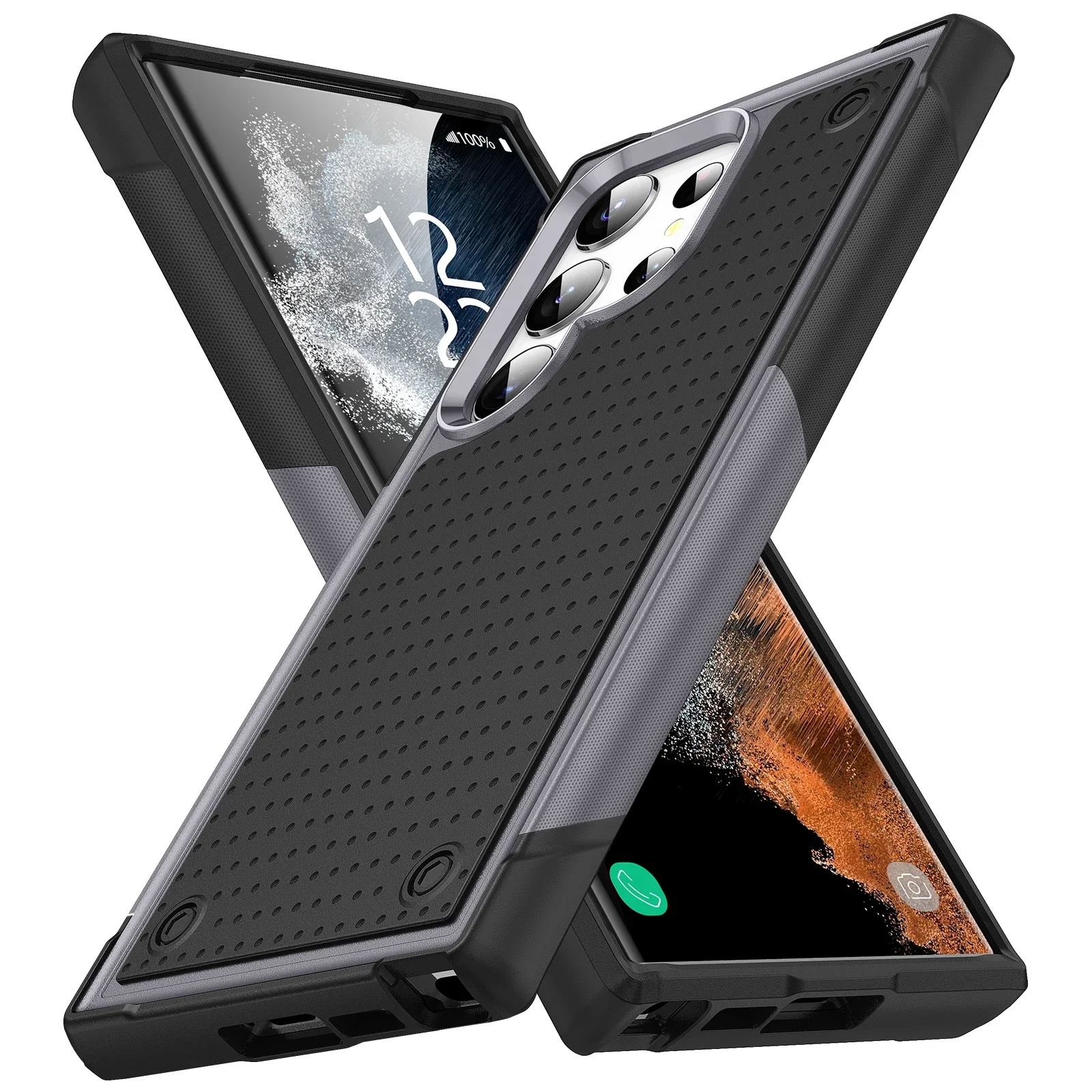 Hybrid Rugged Armor Shockproof Case with TPU Frame and Hard Plastic Back Cover