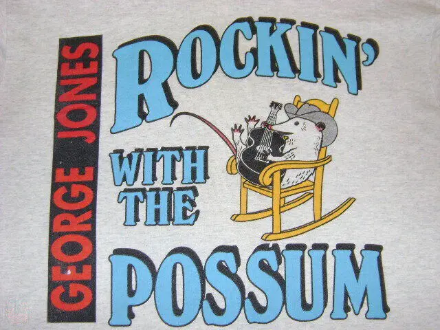 

Rockin With The Possum George Jones Cotton White All Size Unisex Shirt