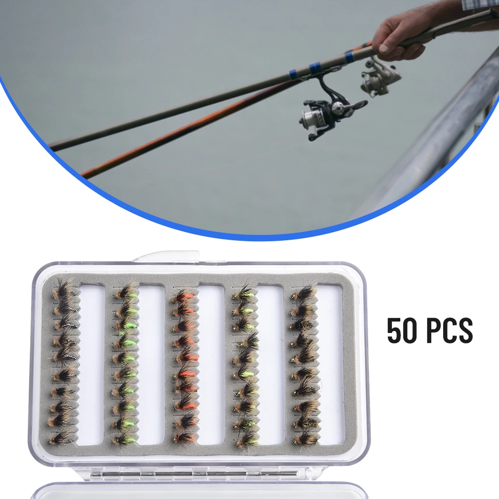 

Небольшой крючок для ловли нахлыстом, 5 цветов, с 50 шт. для многофункциональной продуктивности и успешной рыбалки