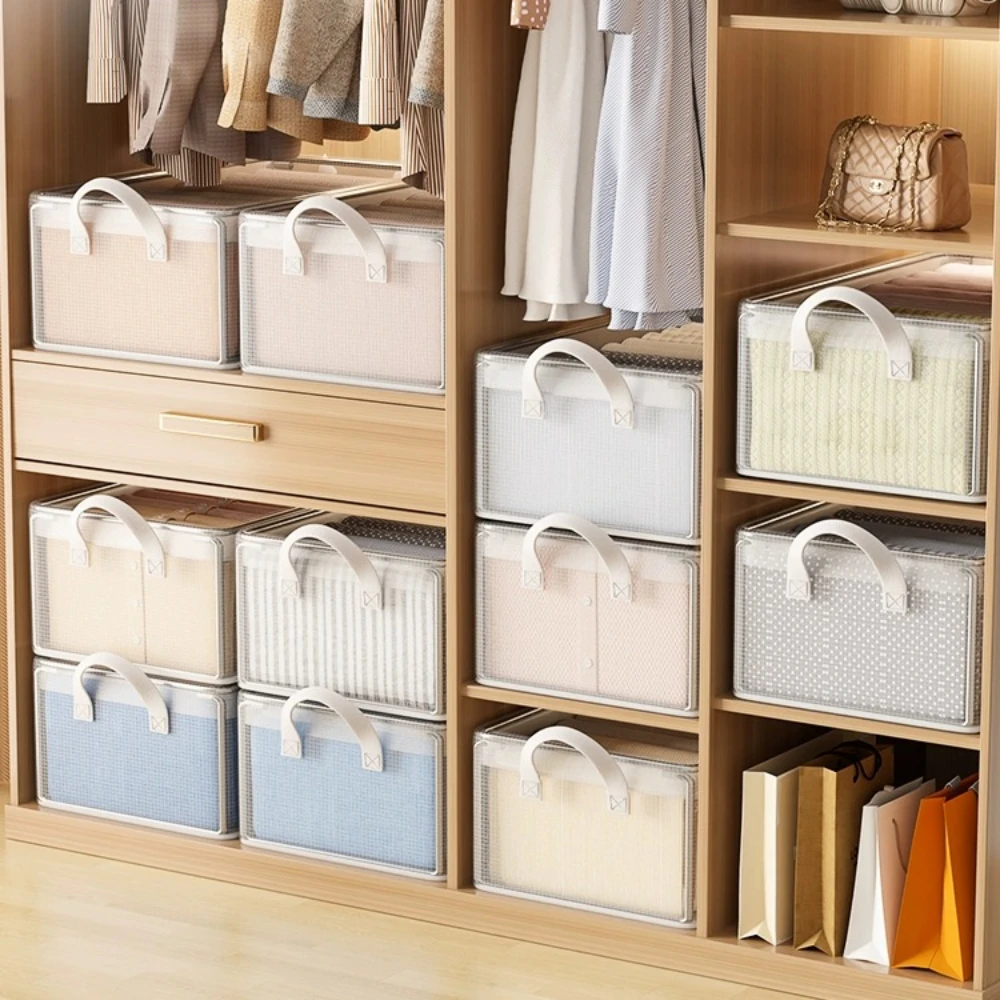 1-5PCS Clothes Storage Bag Household Wardrobe Transparent Folding
