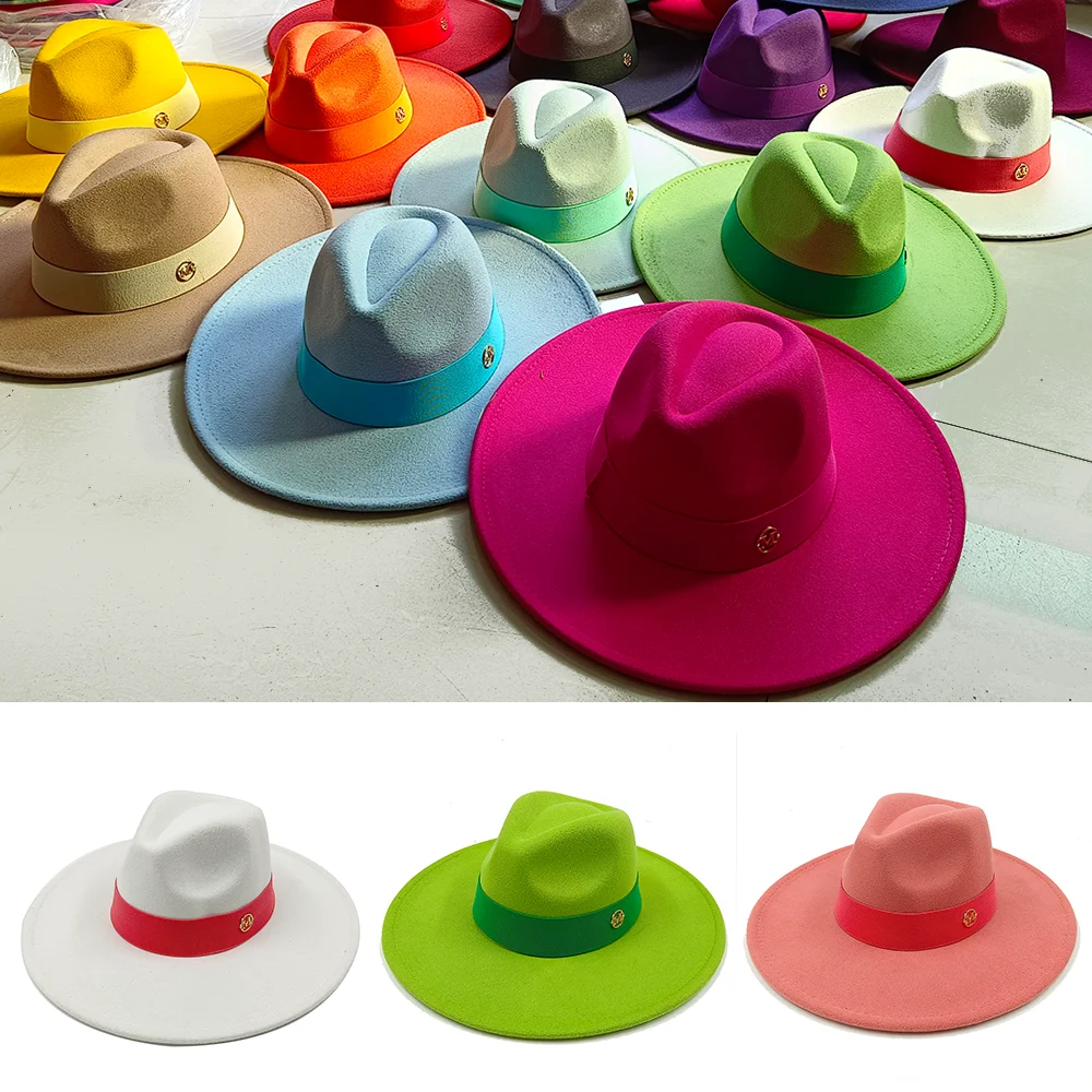 Fedora Hat Gentleman Felt Fedora Hats Men Fedora Brim Hats Men