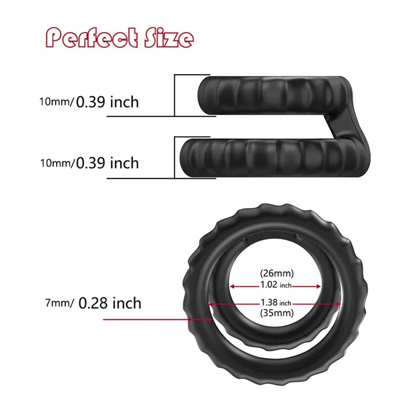 Lock Ring Penis Enlargement Cock Ring Black Liquid Silicone Lock Ring Mens Delayed Ejaculation Sex Toy For Men Adult Toy