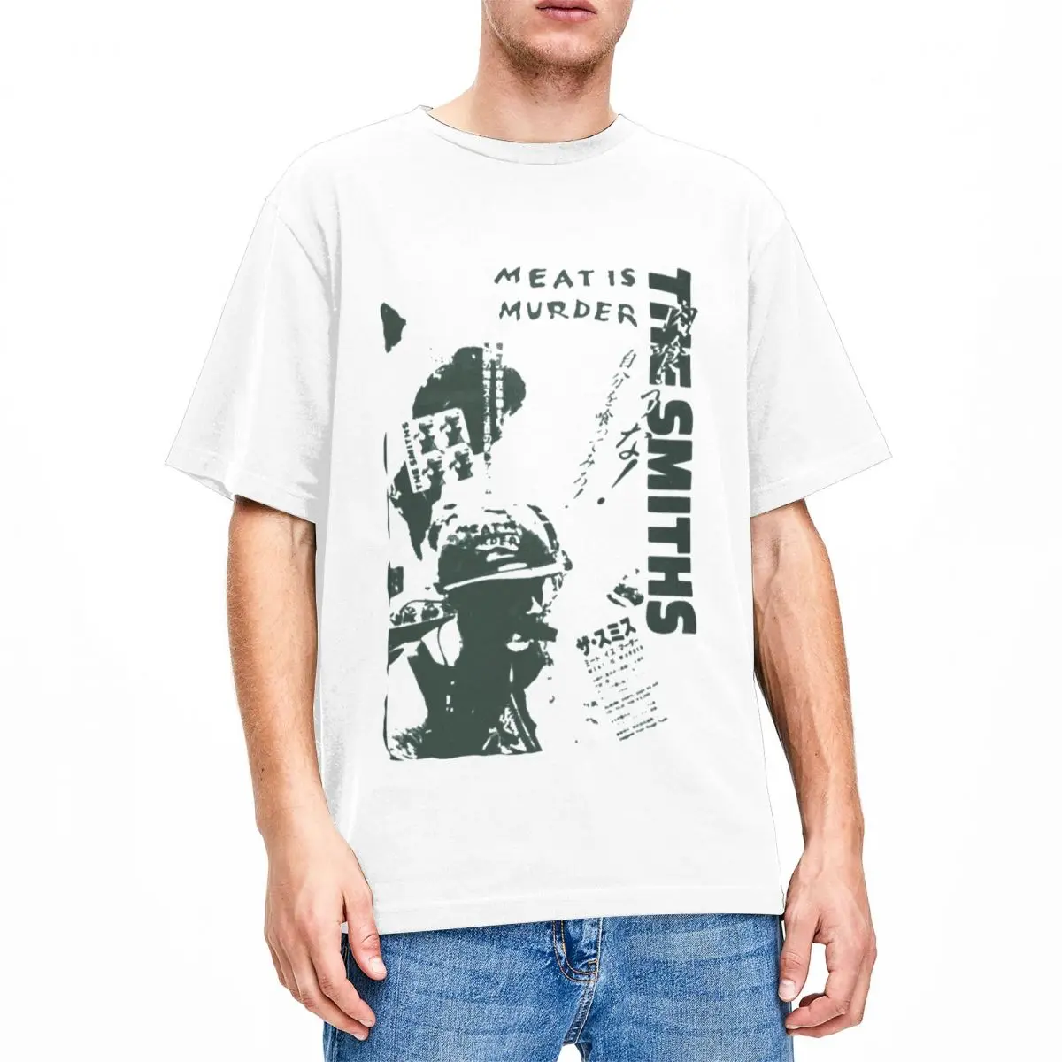 Vintage Rock Band The Smiths Meat Is Kill T-Shirt Uomo Donna O Collo T-Shirt Manica Corta In Cotone Plus Size Clothes