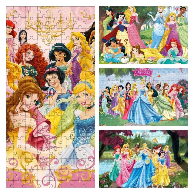 Disney princesa clássico quebra-cabeça brinquedos educativos das crianças  brinquedos adultos jogos 300/500/1000 peças de madeira quebra-cabeça  presente impressão hd - AliExpress