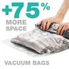 No Need Pump Vacuum Storage Bags Large Capacity Clothes Organize Bag Space Saver Home Comforters Blankets Compression Pounches 2