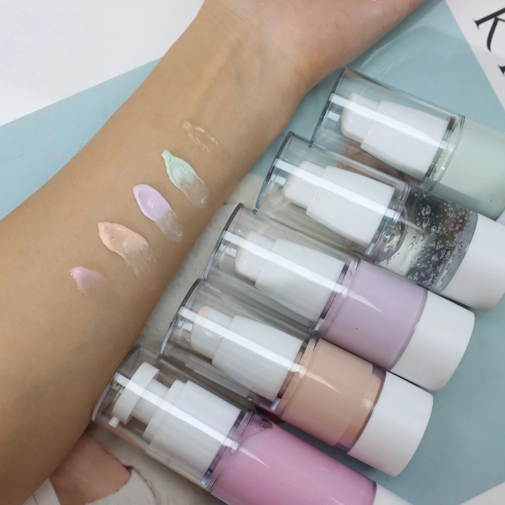 

Private Label 5 Colors 15/30ml Face Primer Easy To Absorb Long Lasting Nourish Moisturizing Makeup Base Bulk Custom