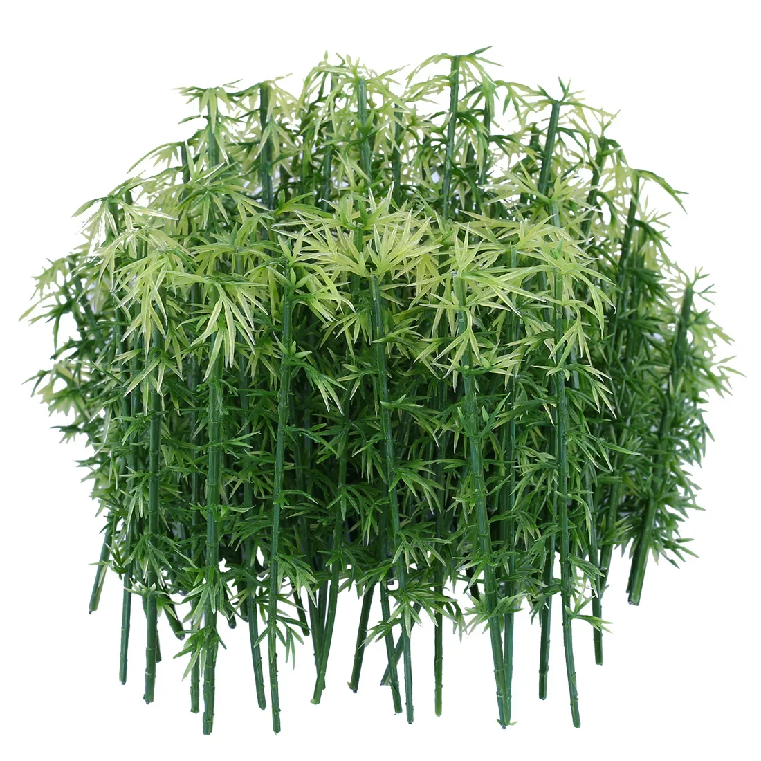 Set of 100 Plastic Miniature Bamboo Plants for DIY Train Architecture and Landscape Decor (Assorted Sizes)