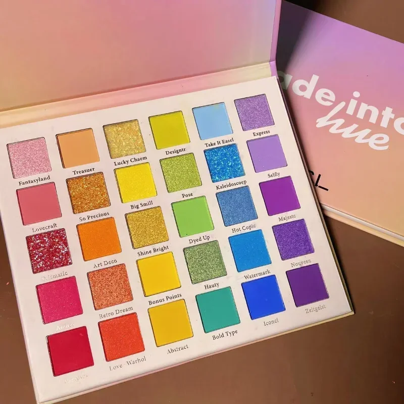 Eye Shadow Palette 30 Colors Rainbow Practical Safe Lightweight for Children Stage Makeup