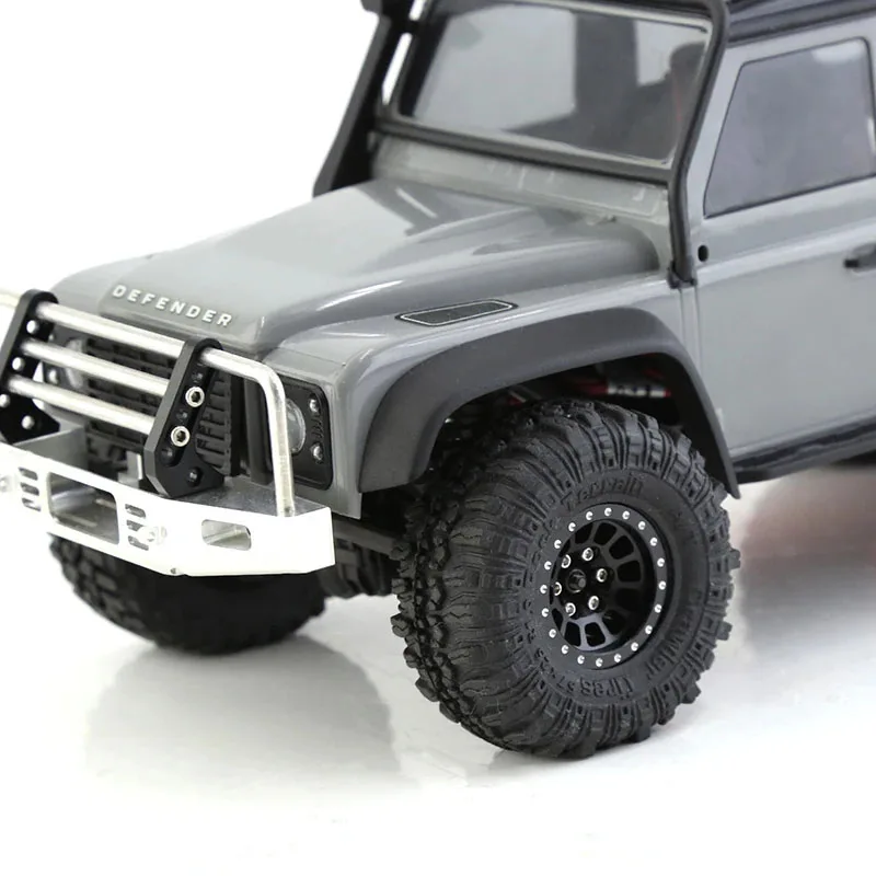 RC Car Wheels 4PCS TRX4M 1 Inch Metal Wheels with Tires Upgrade Set For 1/18 RC Crawler