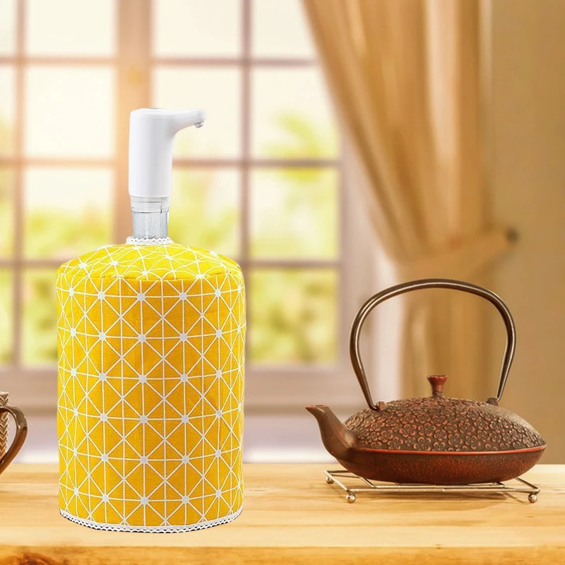 Linen Water Dispenser Cover Bucket Sleeve Dust Cover Barrel Home Dustproof Upper Opening Reusable Removable Dust water dispenser cover