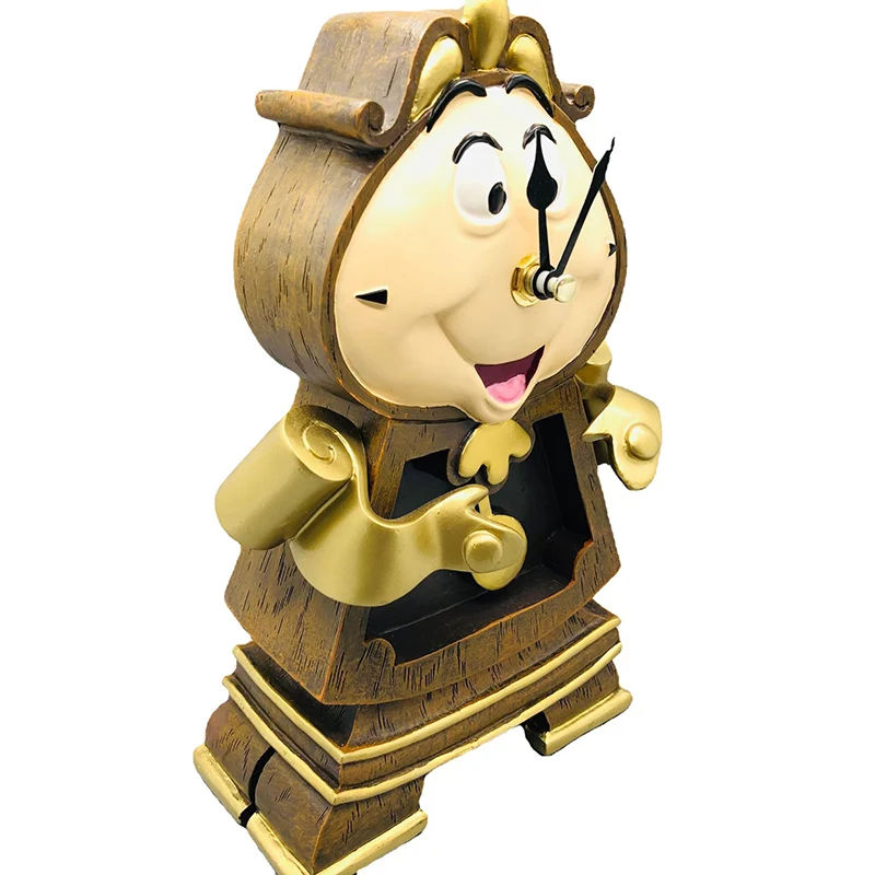Disney Beauty And The Beast Cogsworth Clock Anime Action Figures Candle  Lumiere Model Collection Decoration Gift Toys For Kids
