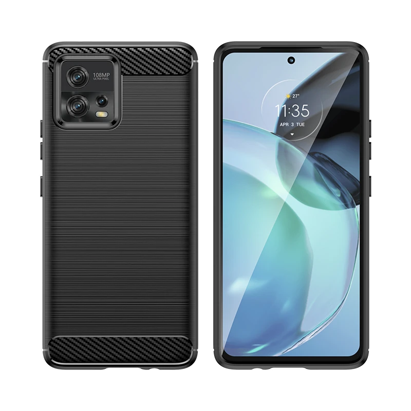 Per Moto G72 Custodia Cover Motorola Moto G72 Coque New Carbon Fiber Bumper Back Custodia Morbida Antiurto In Tpu Per Moto G 72 G72 Fundas